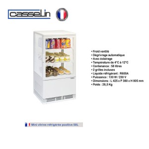 Petite vitrine positive Casselin 58L