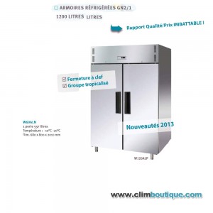 Armoire inox double négative