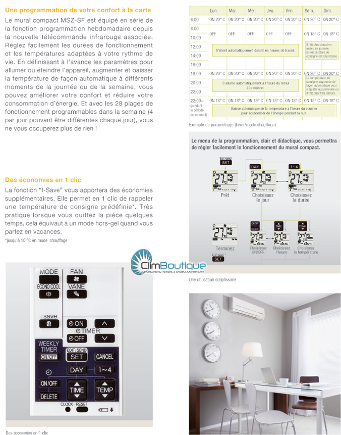 Telecommande du climatiseur  mitsubishi 