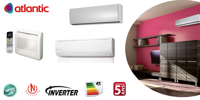 Climatiseurs Fujitsu atlantic reversible inverter